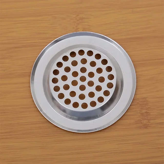 75mm 60mm Stainless Steel Hair Filter Round Vent Grille Cover Bathroom  Kitchen Sink Strainer Shower Drain Hole Stopper Plug 4