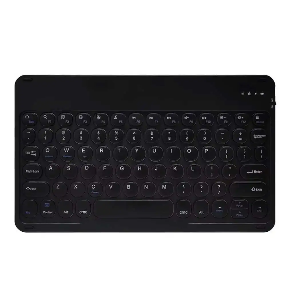 Wireless Bluetooth Keyboard with Round Keycaps and Long-Lasting Battery