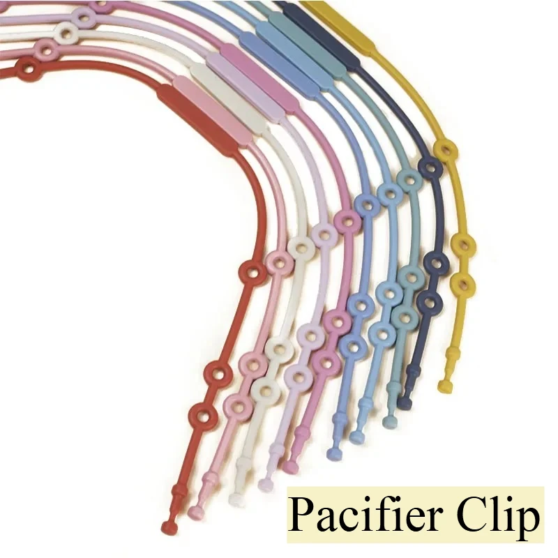 New Silicone Toy Safety Straps Newborn Teething Soother Chew Dummy Chains Adjustable Baby Pacifier Clip Teether Straps