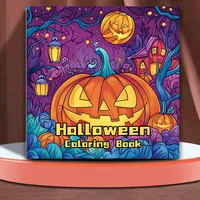 1pc Halloween Coloring Book 20 Page Adult Gift For Birthday Party Relieve Stress Kill Time Graffiti Painting Drawing Art Book ﻿ 1