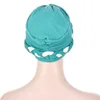 Women's Velvet Braid Headband Hat Color Blocking Muslim Headband Fashion Home Beauty Salon Hood Chemotherapy Hair Loss Hat 6