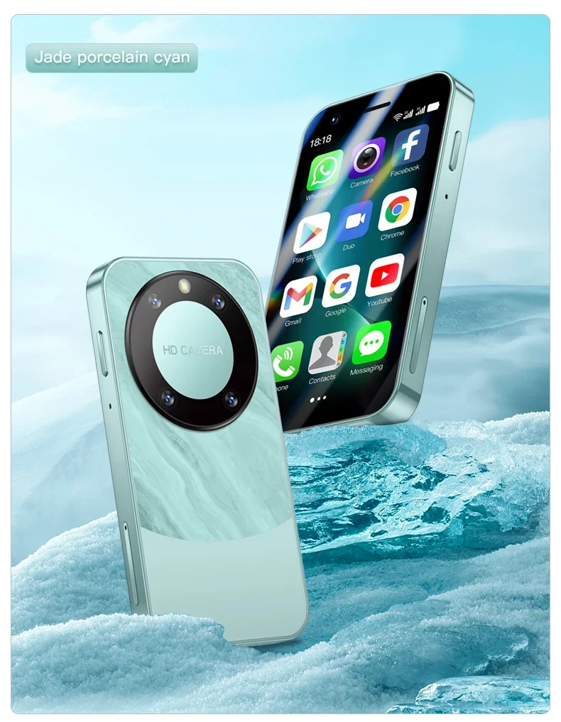 Teléfono Inteligente Mini FUFFI F8 Pro, Teléfono Android con Face ID, Portátil, Mini Celular de 8.1 Pulgadas HD, 16 GB de ROM, Batería de 2000 mAh