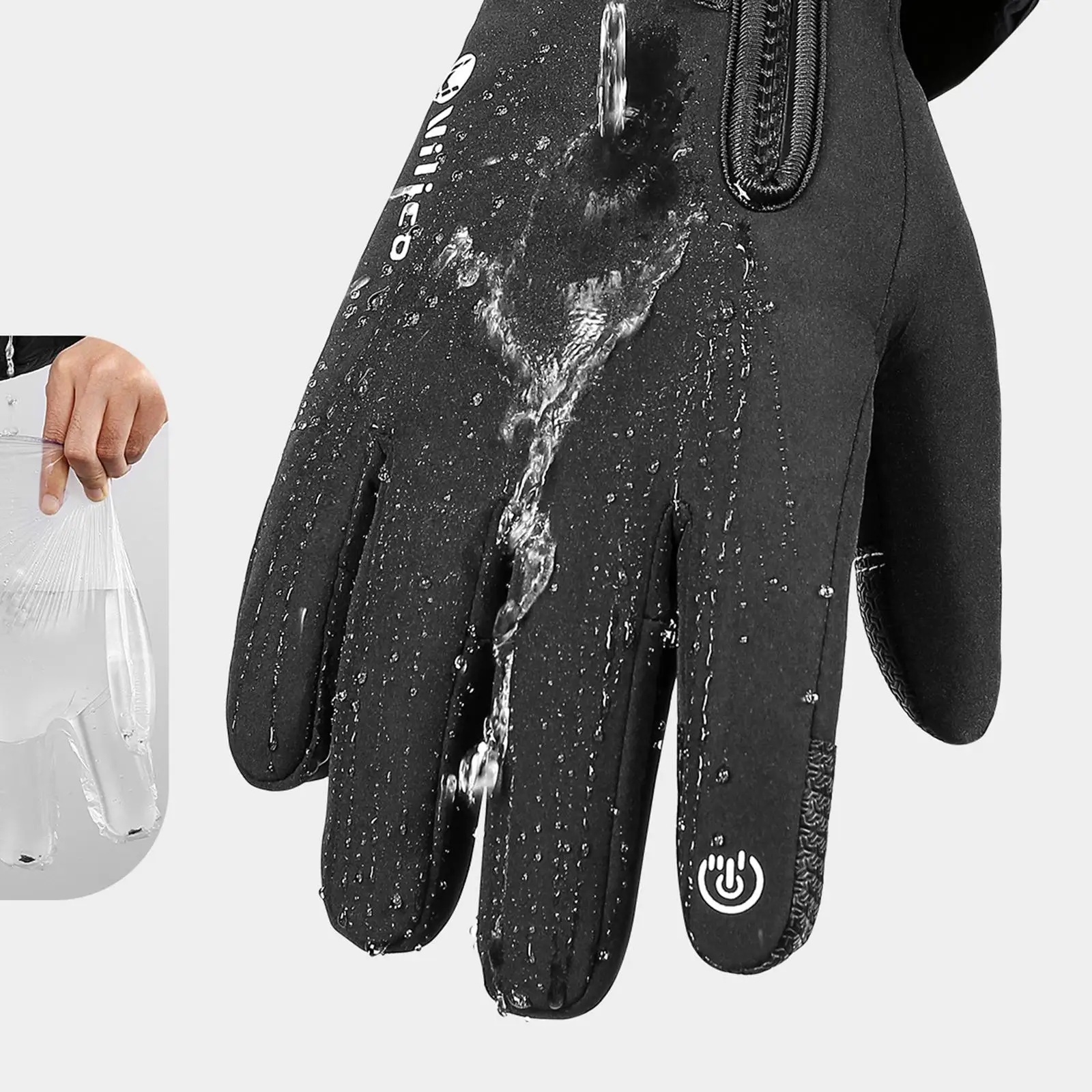 Guantes cálidos de invierno, guantes de invierno con pantalla táctil, guantes térmicos impermeables, guantes de ciclismo para clima frío, pesca al aire libre