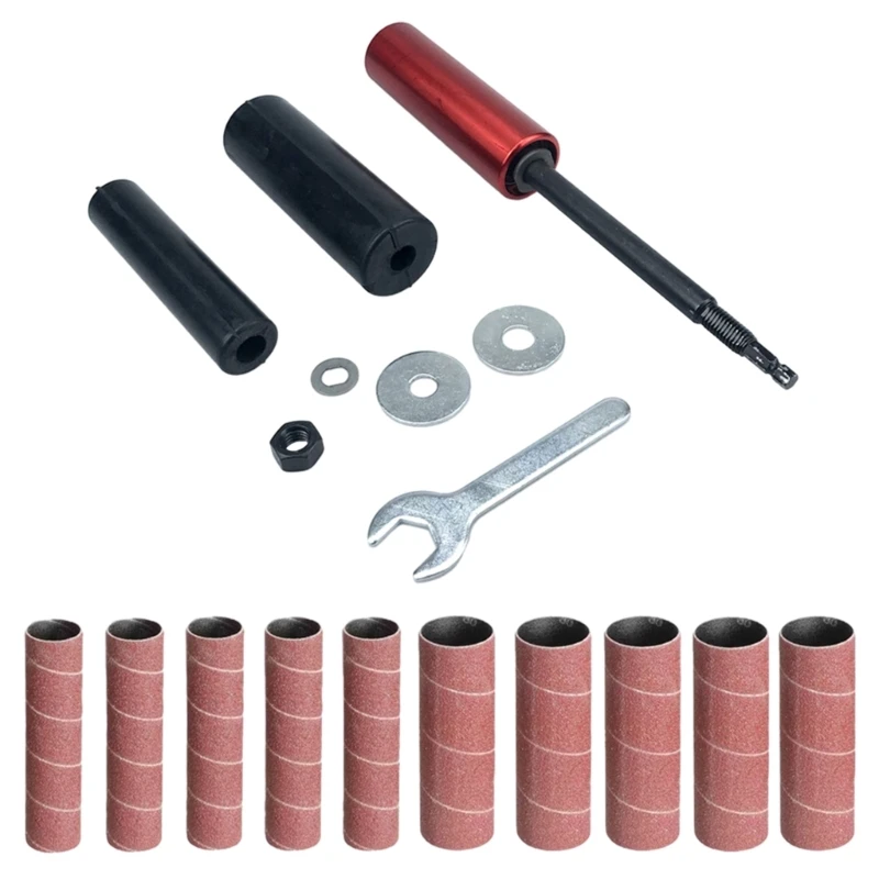 

Sanding Drums for Drum Sander Kits with Sanding Band Sleeves Drum Mandrels Self Tightening Drill Chuck