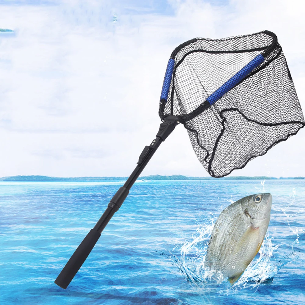 Free Sample Fishing Net Foldable Long Handle Telescopic Fish