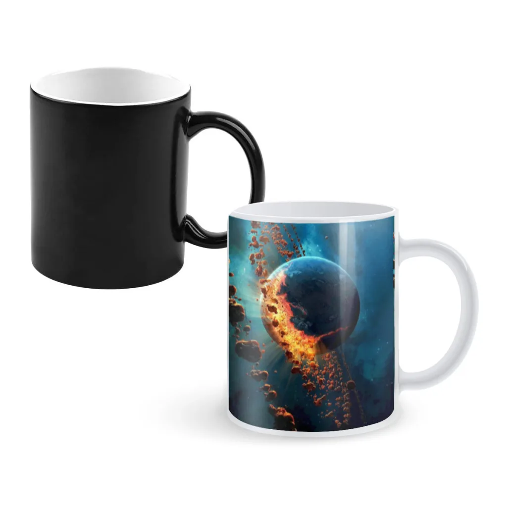 

Starry-Sky-Landscape-Creative Change-ceramic Mug Heat Revealing Coffee Cup Breakfast Cup Mug Friends Gift