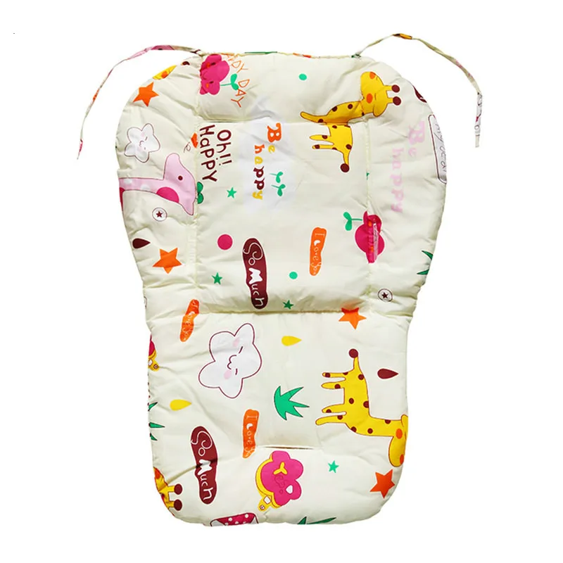 Baby Kids Highchair Cushion Pad Mat Booster Seats Cushion Pad Mat Feeding Chair Cushi on Pad Stroller Cushion Mat Cotton Fabric images - 6