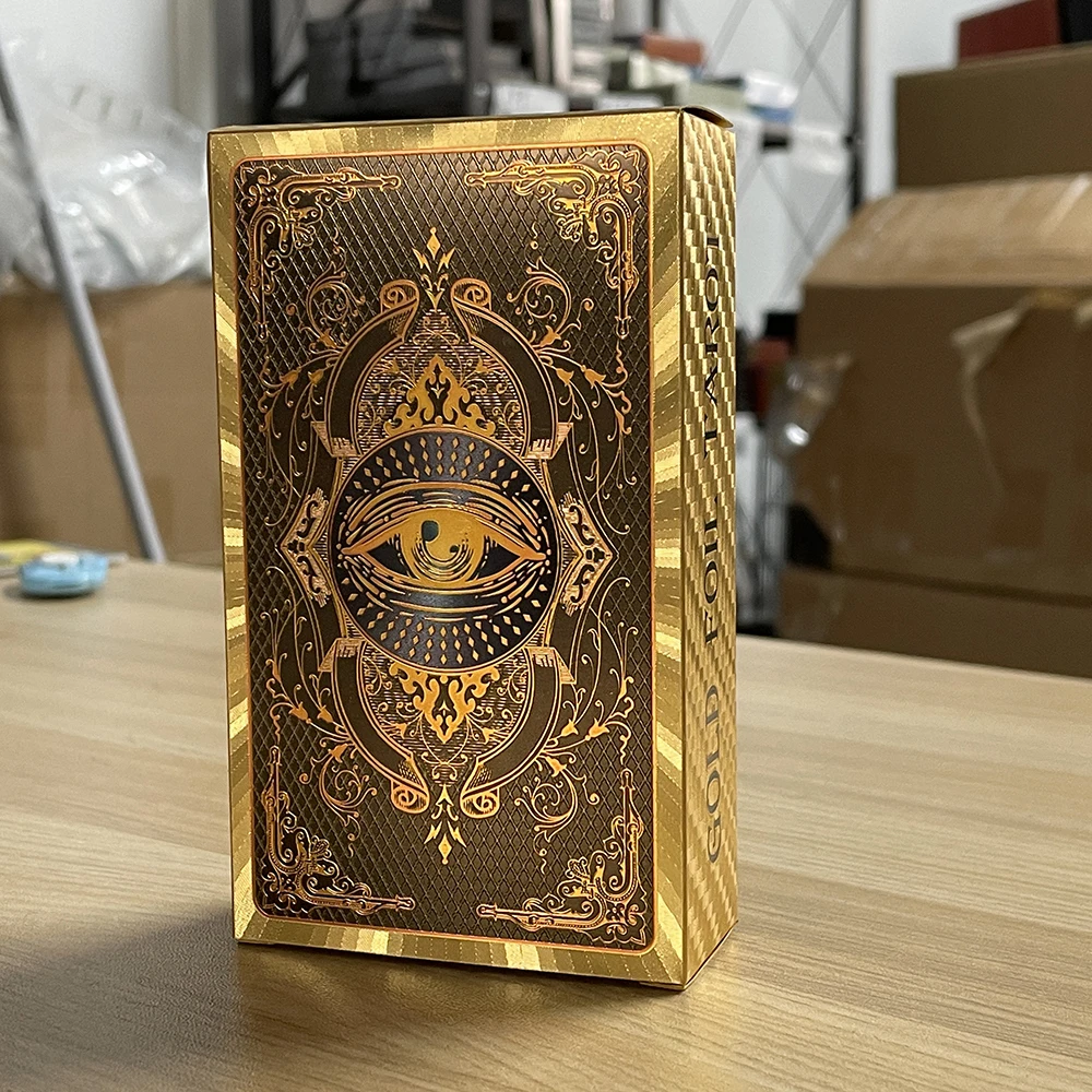 Spanish and English Golden Foil Tarot Deck Prophecy Cards for Beginners with 2-Languages Guidebook 12x7cm Toro Taro secret language of animals 46 cards and guidebook