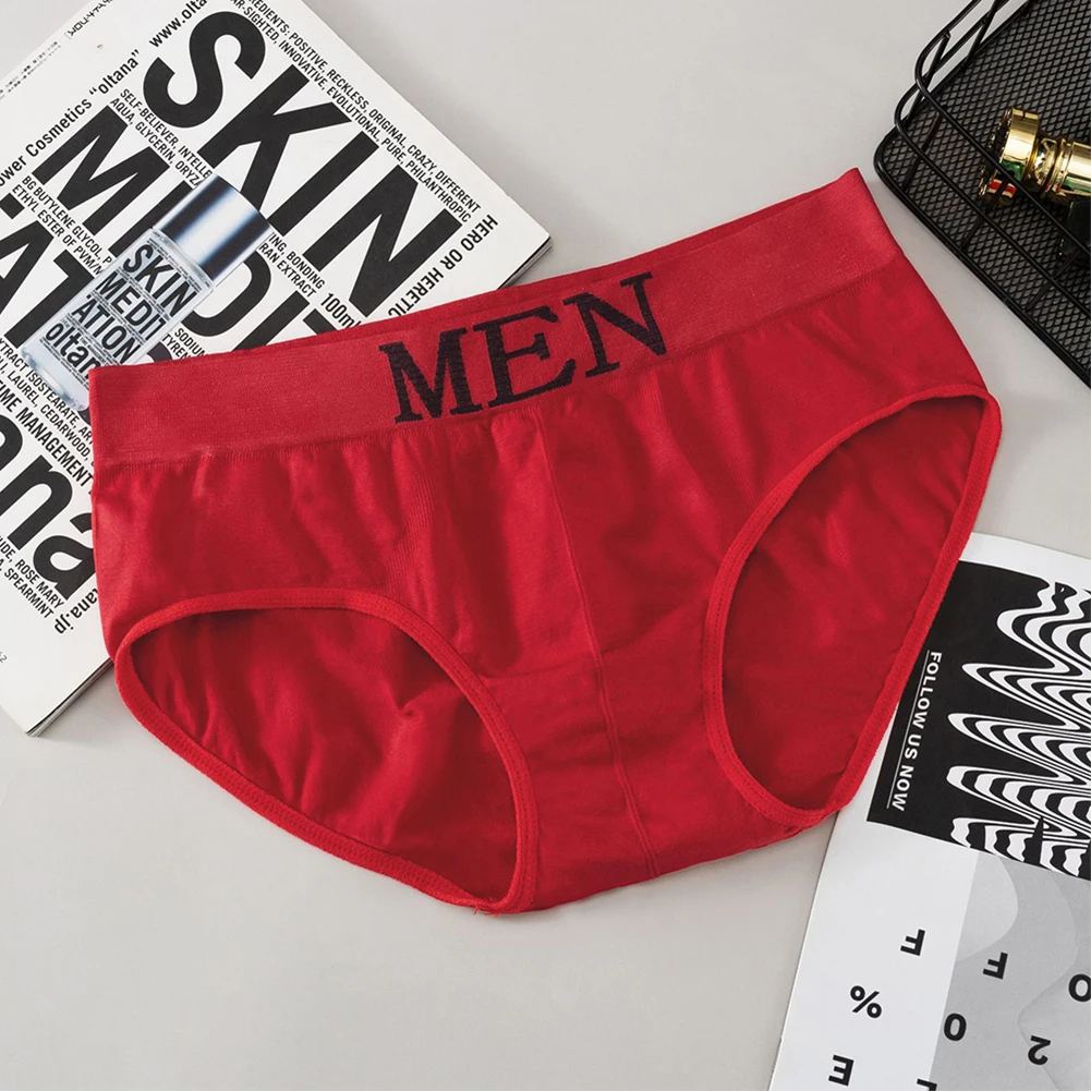 

Mens Stretch Underwear Middle Waist Breathable Bikini Briefs Comfortable Soft Underpants Shorts U Convex Big Pouch Brief