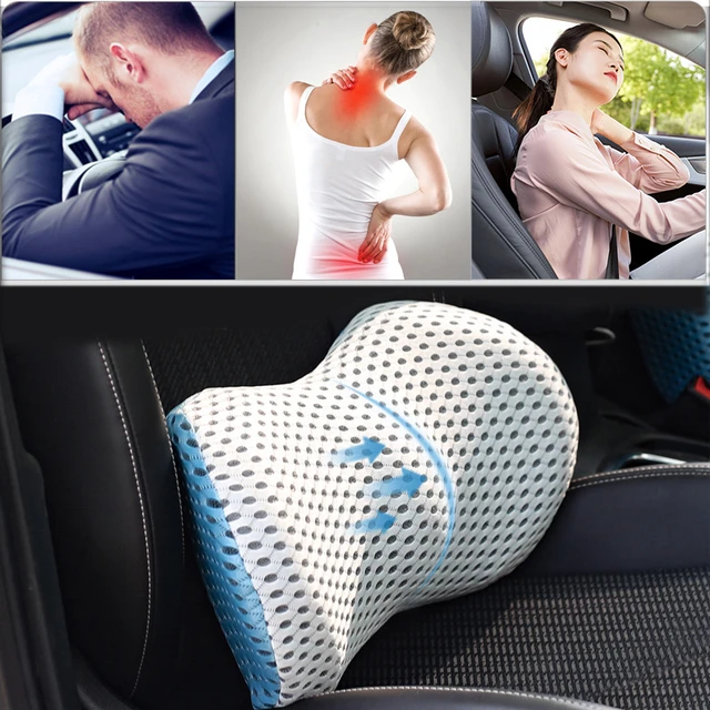 Mesh Car Pillow Lumbar Support Pillow Car Seat Waist Cushion Protect Spine  Vertebral Low Back Cushion Bed Sleeping Pillow - AliExpress