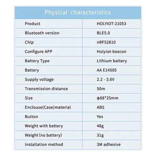 Holyiot NRF52810 Beacon Tag Bluetooth 5.0 Low Power Consumption Module Beacon BLE Automation Modules for IOT Smart Home - Image 6