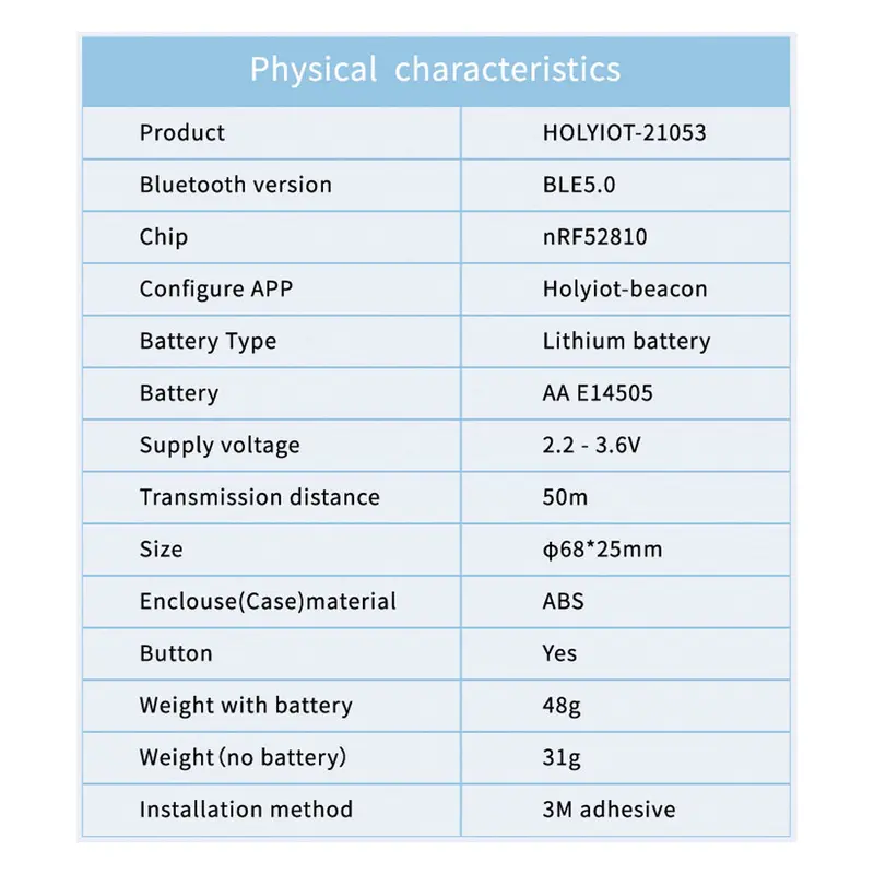 Holyiot NRF52810 Beacon Tag Bluetooth 5.0 Low Power Consumption Module Beacon BLE Automation Modules for IOT Smart Home - Image 6