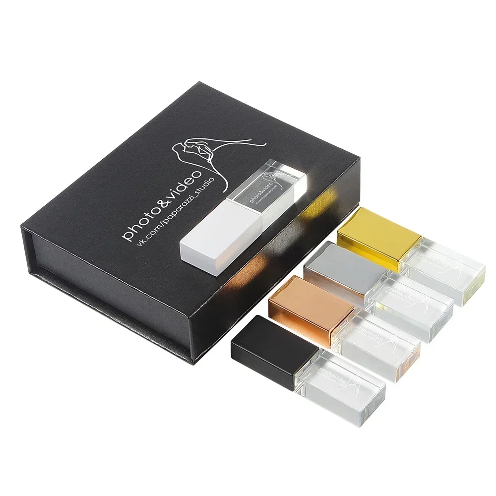 20 PCS JASTER 크리스탈 USB 3.0 플래시 드라이브 128GB 무료 사용자 정의 로고 메모리 스틱 64GB 섬세한 비즈니스 선물 펜 드라이브 32GB U 디스크