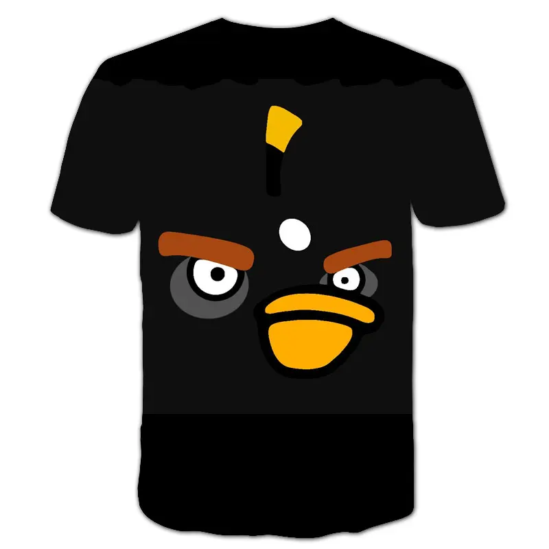 cool kid t shirt Anime Angry-Birds 3D Printed T-shirt Boys And Girls Video Game Tshirts Children's Harajuku Clothes Summer Kids Cartoon Short Top children's t shirt with animals	