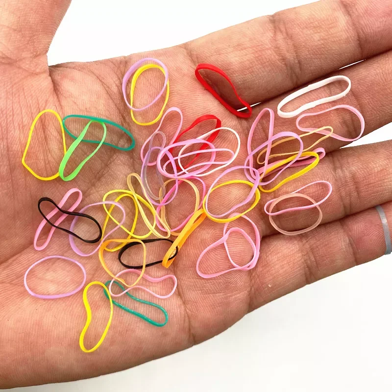 

500pcs--2000pcs Colourful Rubber Ring Disposable Elastic Hair Bands Ponytail Holder Rubber Band Scrunchies Kids Hair Accessories