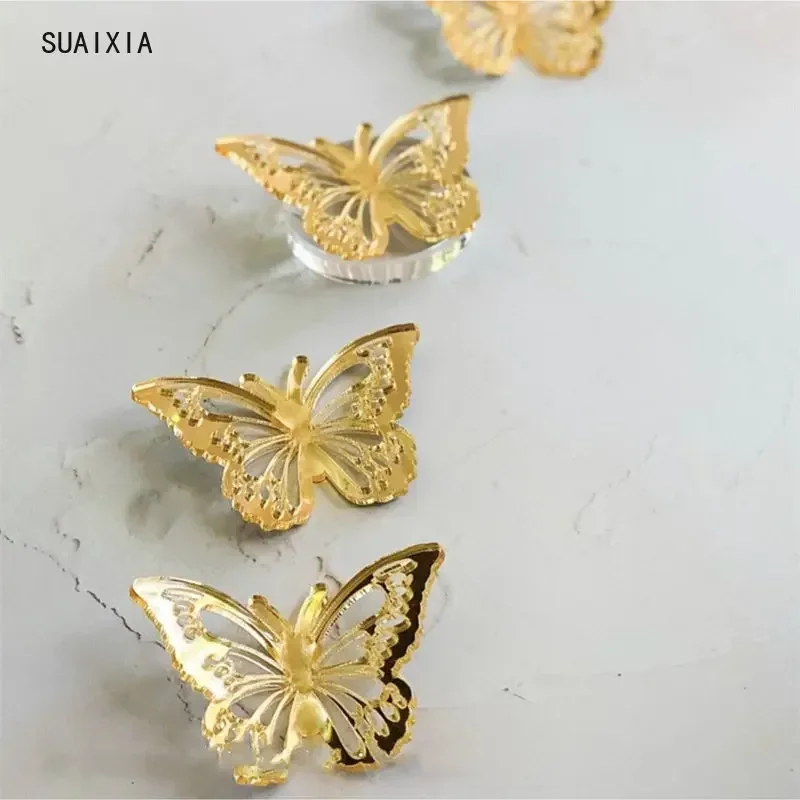 Acrylic Butterfly Cake Decoration Party Favors Wedding Happy Birthday Topper Decorating Supplies Home Decor 10PCS/BAG party decorations birthday party supplies cake topper cake decorations cake toppers