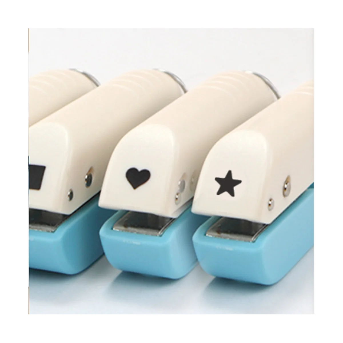 3PCS Paper Hole Punch Shapes, Single Hole Puncher for Crafts,Handheld
