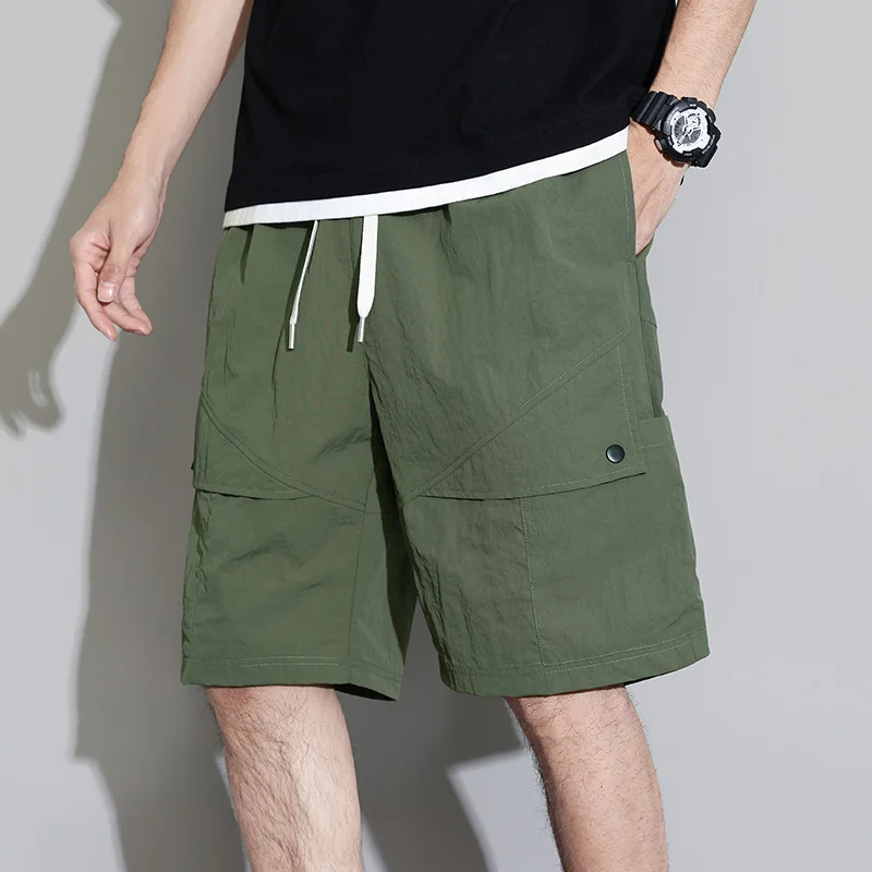 Summer Men Shorts Casual Beach Oversized 6XL 7XL 8XL Plus Size Outdoors Pocket Trousers Quick Dry Breathable Loose Fashion Light 3