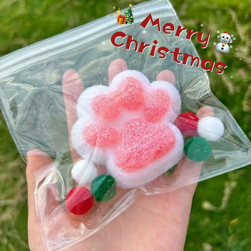 Novelty Squishy Squeeze Toy Slow Rebound Cat Paw Stretch Toys Bag Squeeze Decompression Toy Christmas Gift for Adult Kids 4