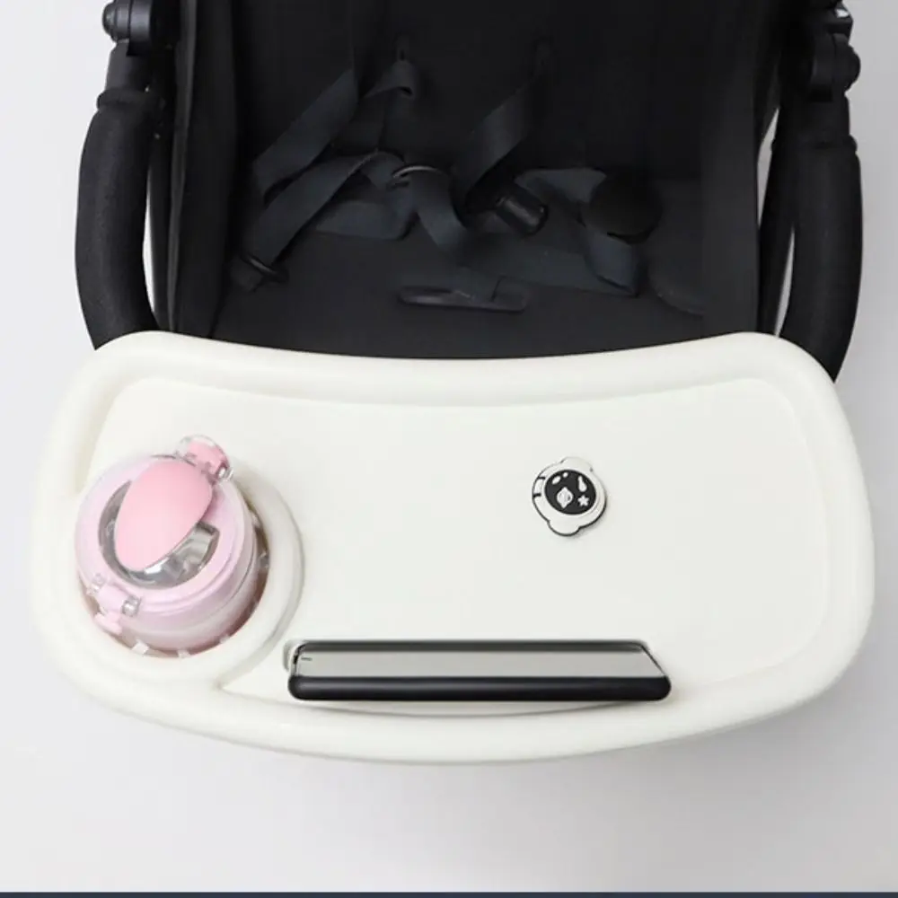 Snack Tray Baby Stroller Dinner Table Tray Milk Bottle Cup Holder Stroller Accessory Cart Pram Snack Tray Baby Feeding Supplies