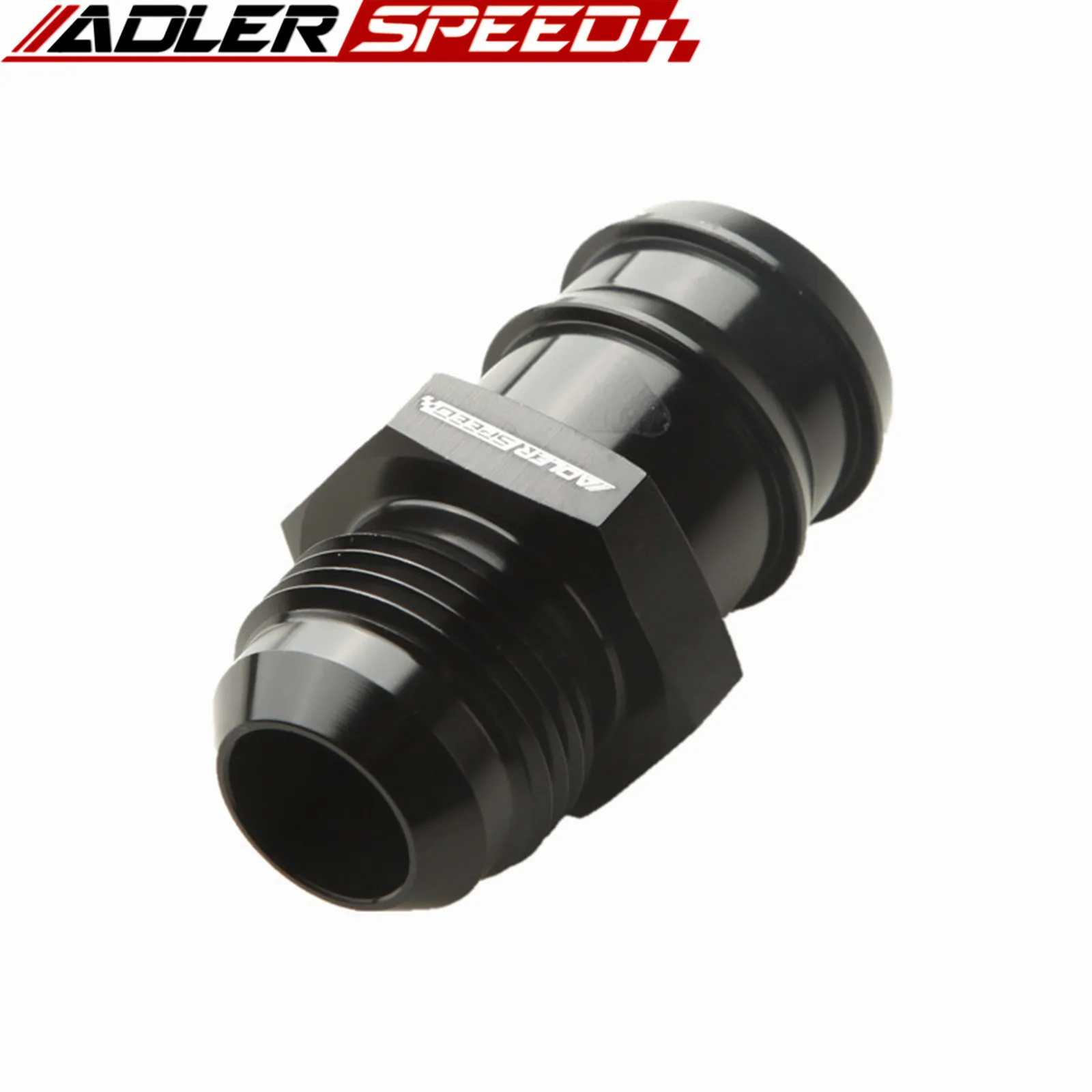 ADLERSPEED -12 AN AN12 수-1 인치 호스 바브 스트레이트 연료 호스 피팅 어댑터, 블랙