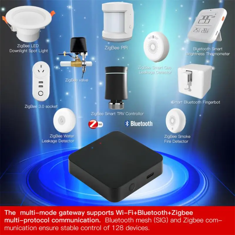 CORUI Tuya ZigBee 3.0 zigbee gateway smart gateway WIFI/Bluetooth Multi-mode Smart Gateway Compatible With Mesh Hub Smart Life APP And Alexa Google Home