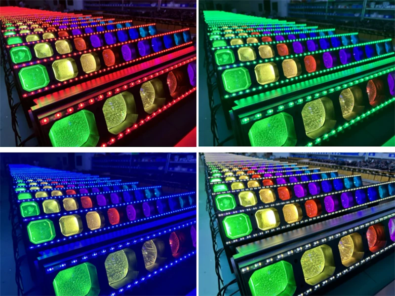 2 pieces LED pixel control Zoom 12x40W RGBW 4-In-1 LED Beam Wash Bar Moving Head