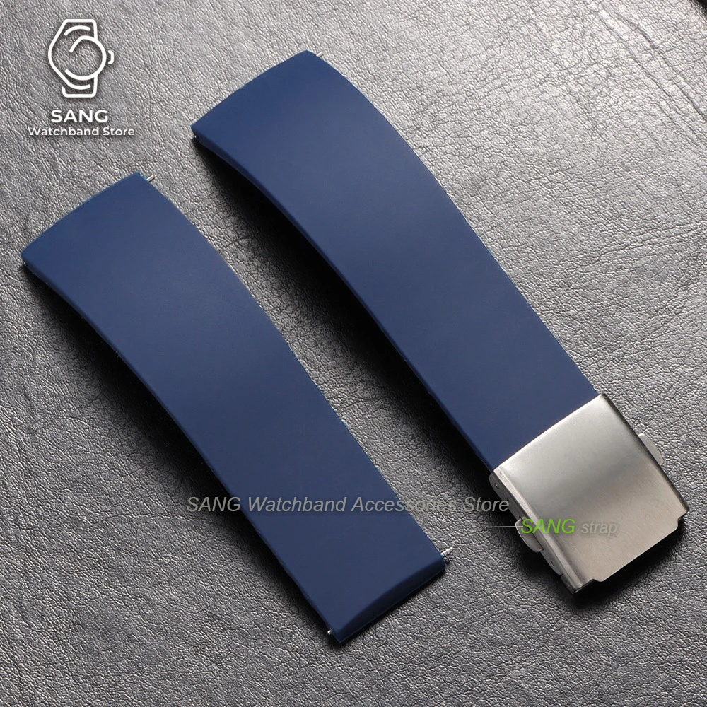 Soft Silicone Quick Release Watch Strap with Deployment Buckle