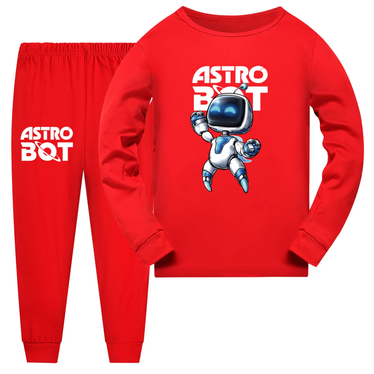 New Hot Game Astro Bot Clothes Kids Astrobot Pajama Sets Boys Autumn Long Sleeve Pullover Tops Legging 2pcs Sets Girls Sleepwear 2