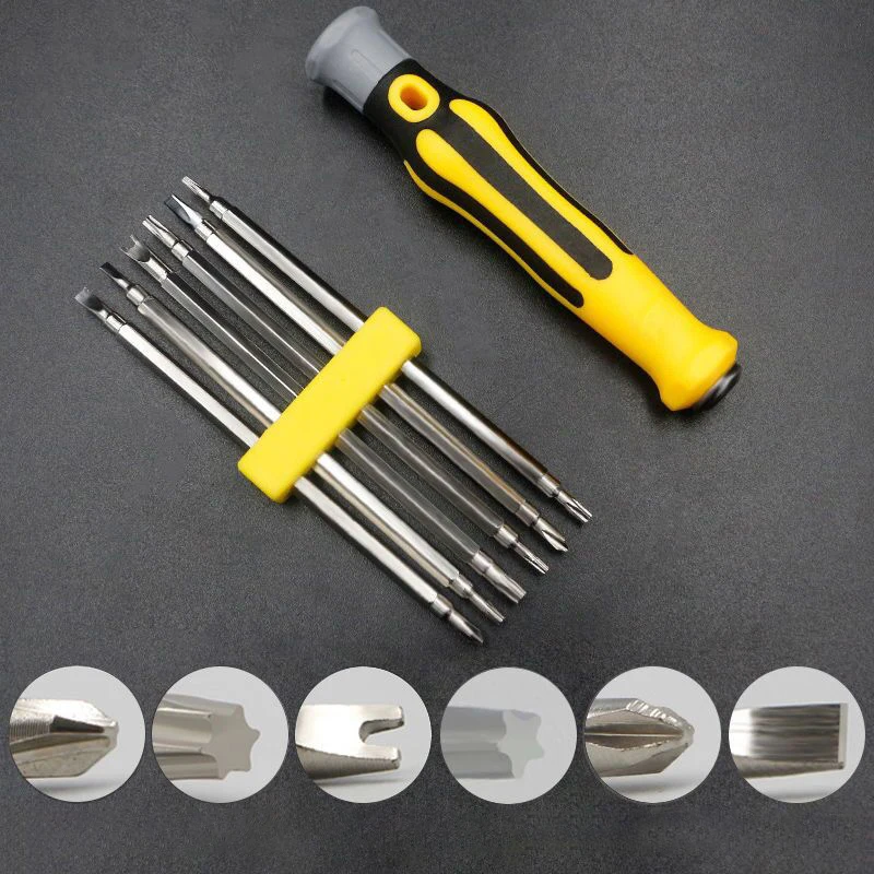 

12 in 1 screwdriver set hardware strong magnetic special-shaped batch head multi-function disassembly machine combination kit