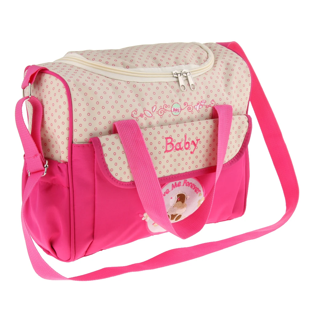 Mummy Shoulder Bag with Bottle Holder Baby Nappy Diaper Bag Set Waterproof Changing Pad for Newborn Maternity Mummy Shoulder Bag with Bottle Holder Baby Nappy Diaper Bag Set Waterproof Changing Pad for Newborn Maternity