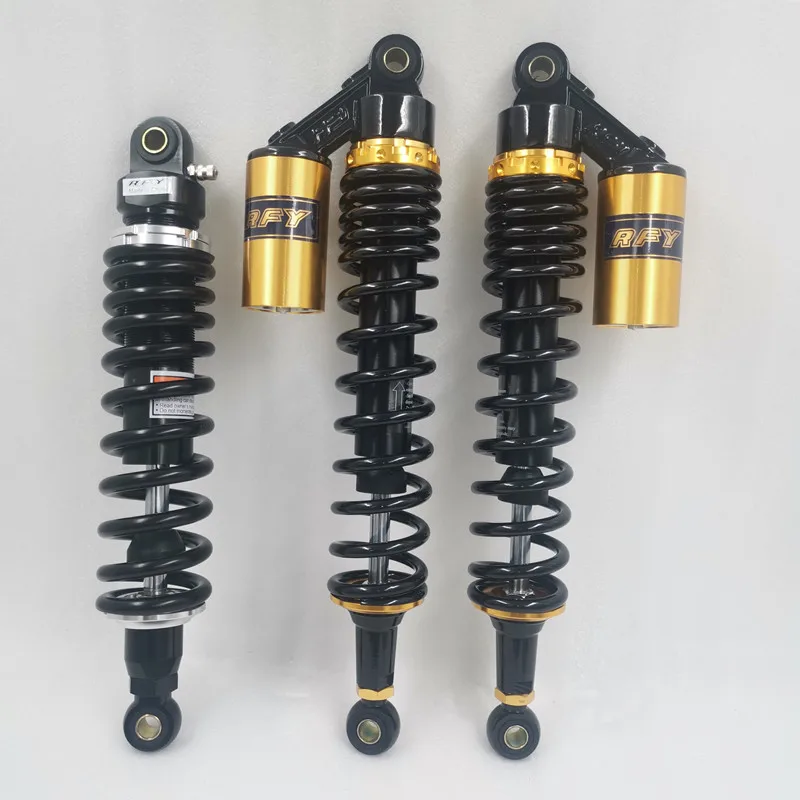 

8mm spring 370mm 400mm FRONT & REAR Motorcycle Shock Absorber for YAMAHA YFM700 RAPTOR YFZ450 YFZ350 BANSHEE ATV QUA Black