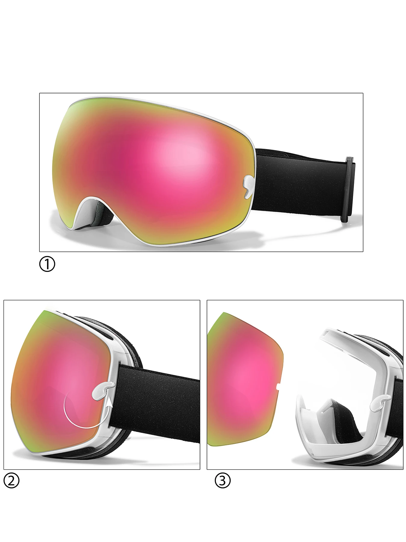 Classics Ski Goggles Double Layers Anti-fog Big Ski Glasses UV400 Skiing Mask Snowboard Men Women Winter Sports Snow Goggles 3