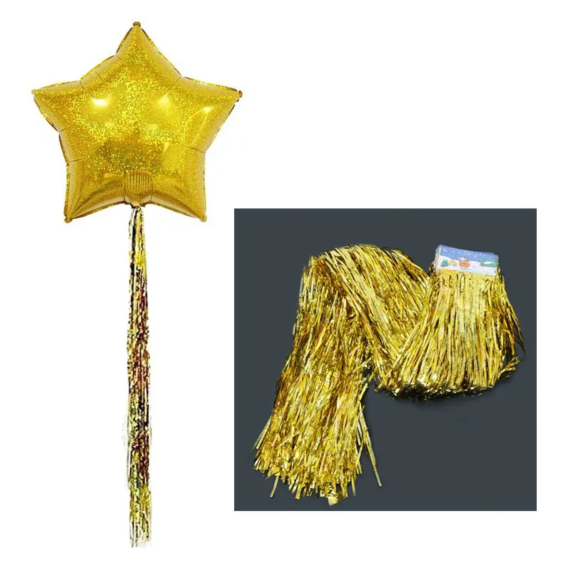 Orbz Brand New Gold Colored Balloon Tails / Tassels - Decorative Pack Of 5