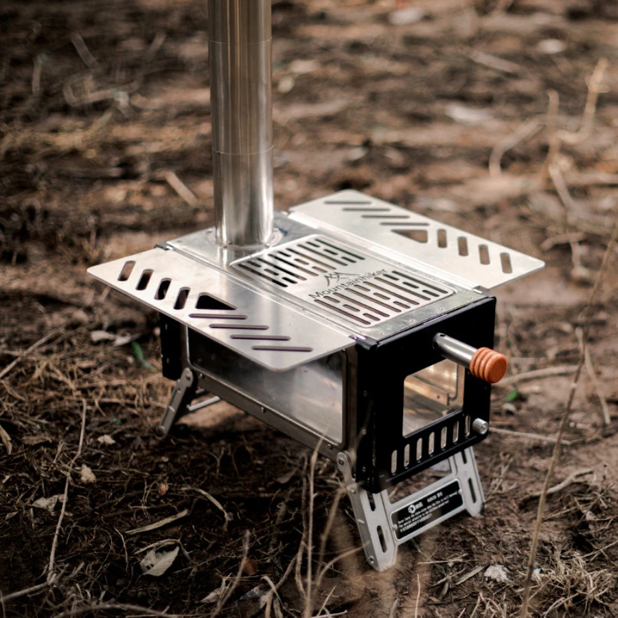 Lixada Stainless Steel Tent Wood With Chimney Pipes