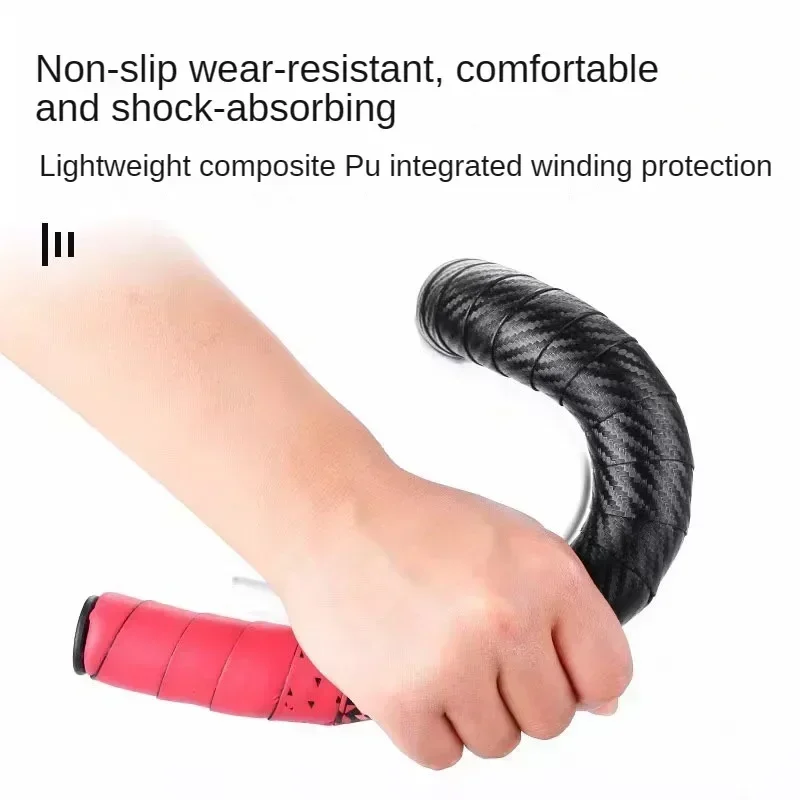 Bicycle Handlebar Tape Anti-Vibration PU EVA Bent Cycling Road Bike Tapes Racing Breathable Non-Slip Handle Bar Belt Wrap