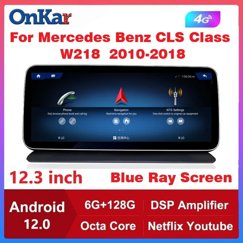 

Автомагнитола для Mercedes Benz CLS Class W218 12,3-2010, Android 12, 2018 дюйма, GPS-навигация, мультимедийный плеер, головное устройство Carplay