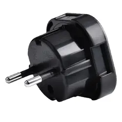 Universal European Plug Adapter - UK to EU Travel Charger 250V Power Outlet Converter - EU Plug One Piece (Black One piece)
