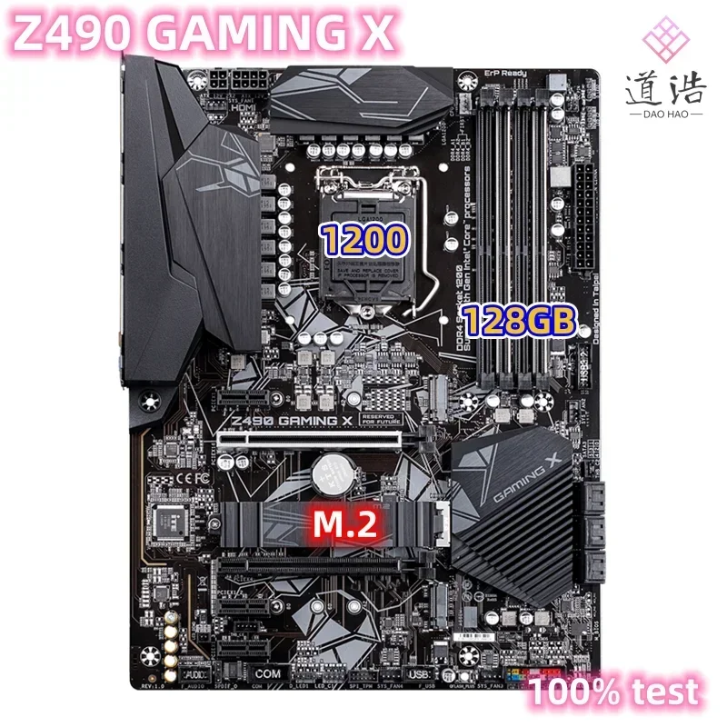 For Z490 GAMING X Motherboard 128GB HDMI M.2 LGA 1200 DDR4 ATX Z490 Mainboard 100% Tested Fully WorkMA 4 For Z490 GAMING X Motherboard 128GB HDMI M.2 LGA 1200 DDR4 ATX Z490 Mainboard 100% Tested Fully WorkMA - Image 2