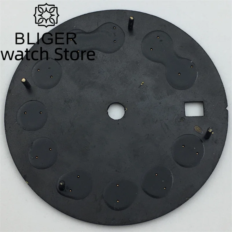 BLIGER 29.3mm dial Black/White Rose Gold Dial Green Glow