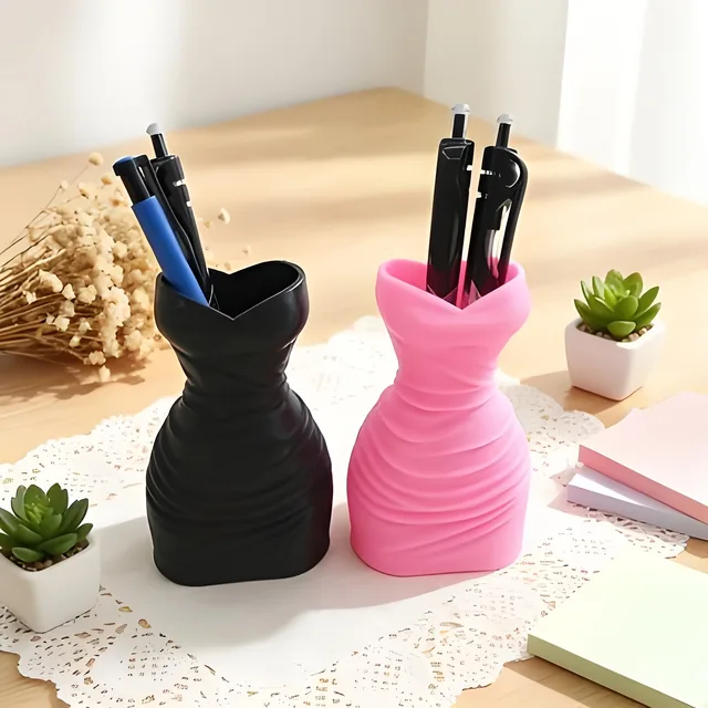 New Creative Desktop Storage Plastic Multifunctional Pen Holder Office Desk Supplies Simple And Fresh Stationery 1