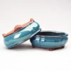 Ceramic Succulent Flower Pot Chinese Style Pottery Bonsai Pots with Drain Hole Purple Sandstone for Desktop Home Decoration 3