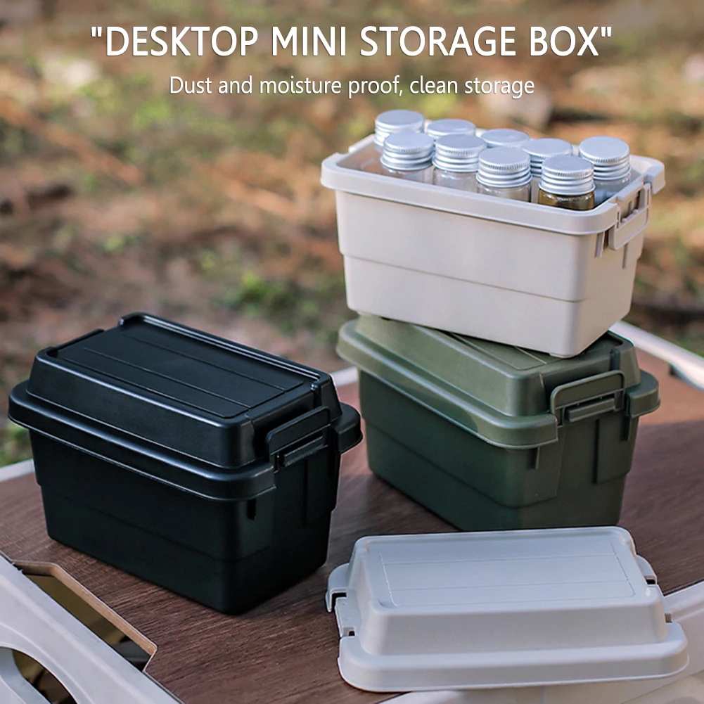 7PCS Camping Seasoning Bottle Set Storage Box Portable Outdoor Picnic Seasoning Bottle Organizer BBQ Dispenser