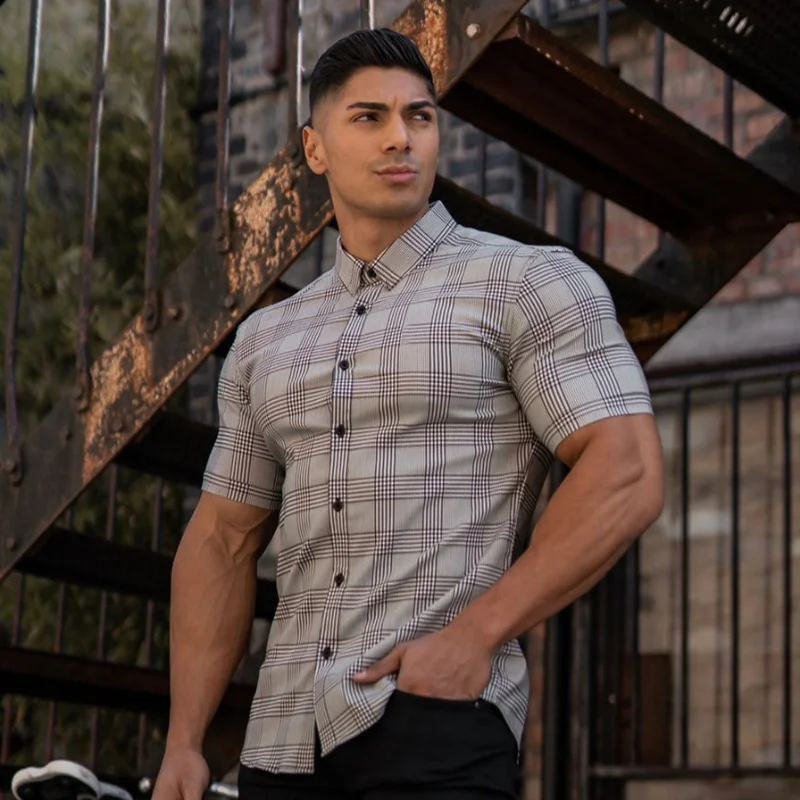 

Summer Men's Plaid Print Shirt