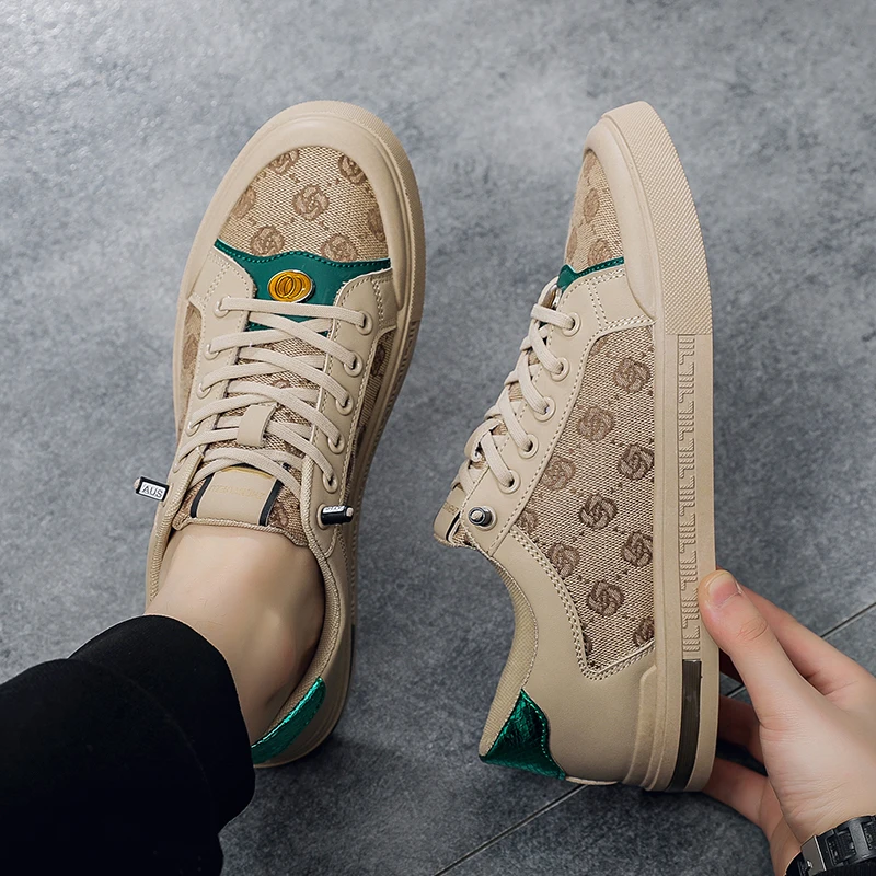 Autumn Men Sneakers Print Design Shoes Flats Casual Tennis Sports Shoes Comfortable Sneakers Non-slip Trainers Male Footwear 44 4