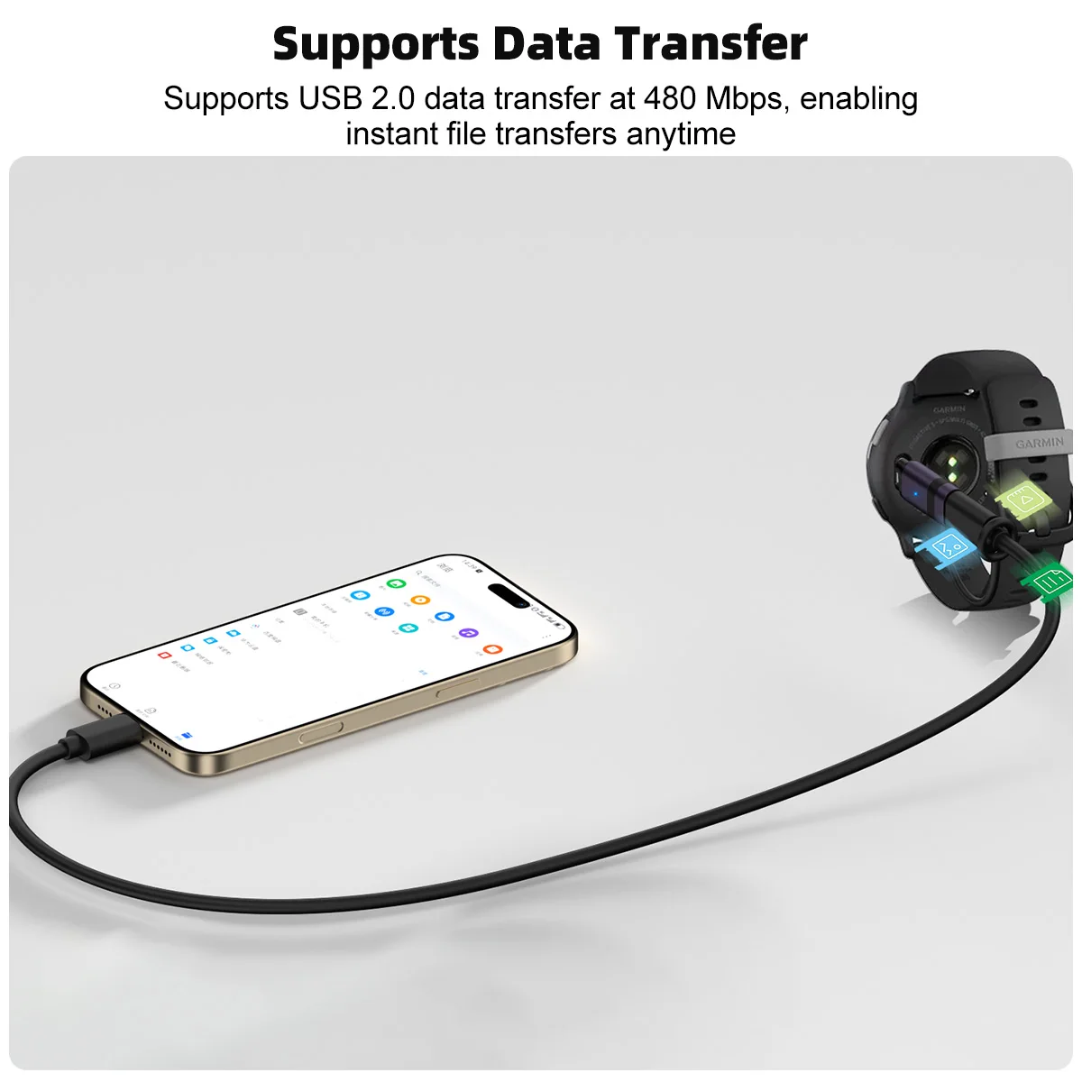 가민 피닉스 8 7 7S 7X 6S 6 포러너 955 965 USB-C 충전기 스마트워치 충전 어댑터 가민 충전 케이블 어댑터용 ?