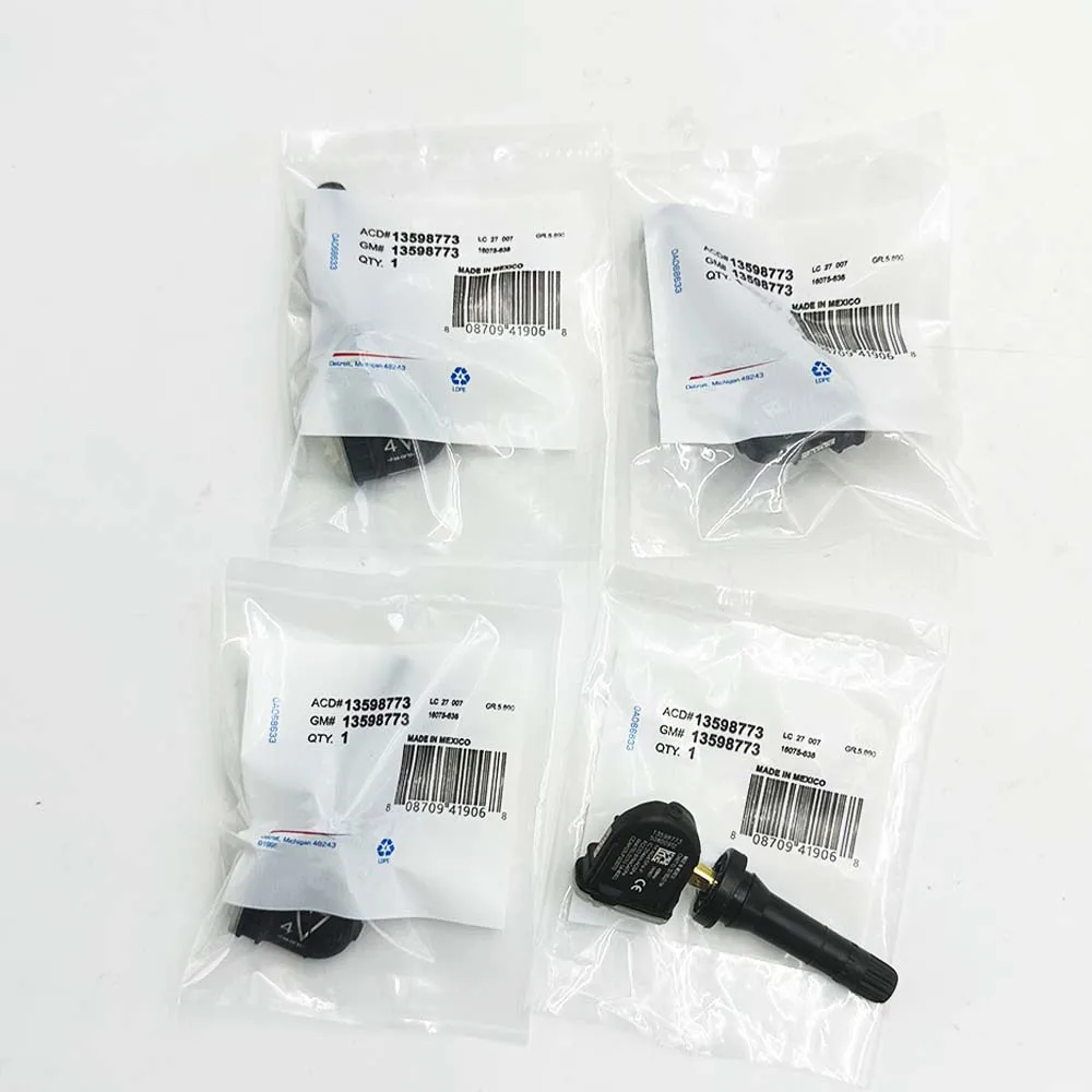 4Pcs 433MHz TPMS TIRE PRESSURE SENSOR for Buick LaCrosse Regal Cadillac CT6 Chevrolet Camaro Cruze Malibu Volt 13598773 13516165 tire pressure sensor