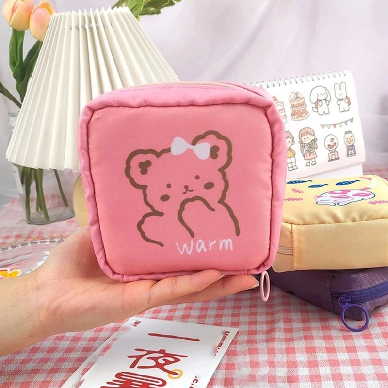

Sanitary Napkin Storage Bag Portable Mini Small Bags Monthly Coin Purse Organize