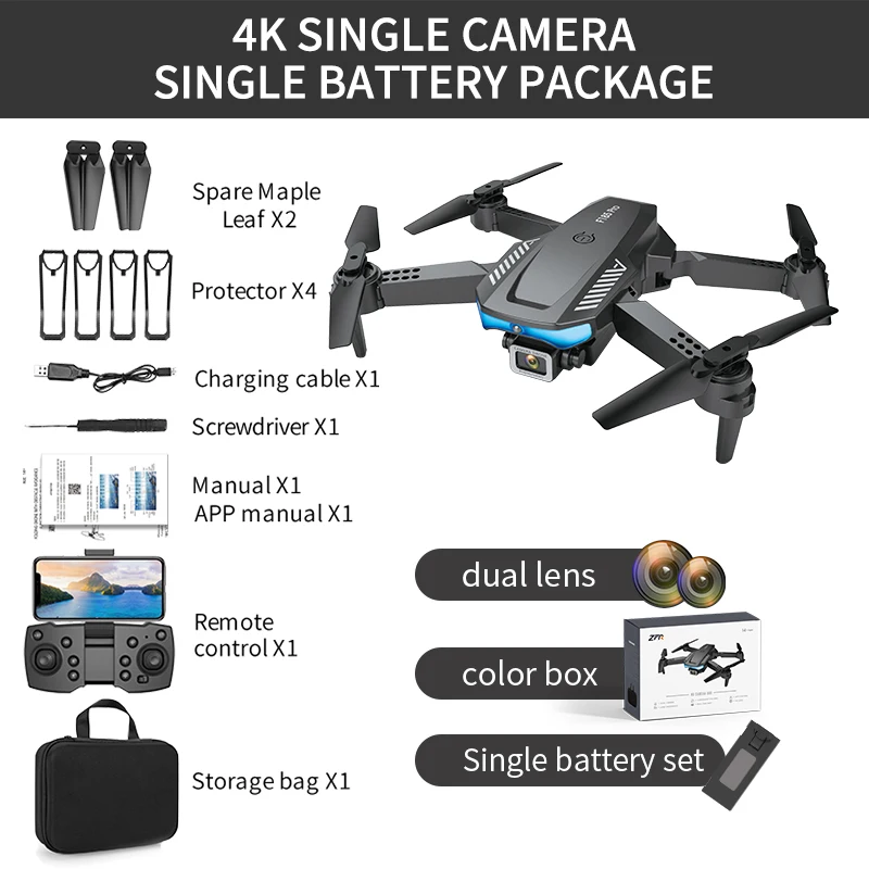 F185 Foldable Drone HD 4K Dual-camera Aerial Camera Obstacle Avoidance Quadcopter Long-endurance Remote Control Aircraft foldable fpv wifi rc quadcopter remote control drone RC Quadcopter