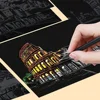 4Pcs Children DIY Night Scene Art Scratch Painting City Building Landscape Kids Educational Toys Child Birthday Gift Room Decor 5